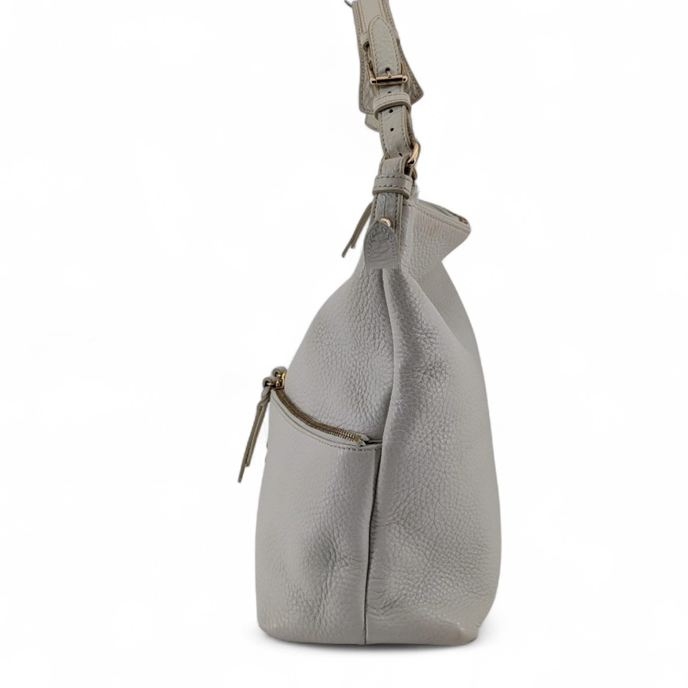 Dooney & Bourke Dillen White Leather double pocket satchel Shoulder Bag - Picture 3 of 6